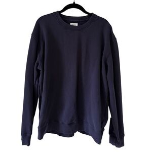MATE the Label - Organic Fleece Relaxed Crewneck Sweatshirt - Midnight Navy